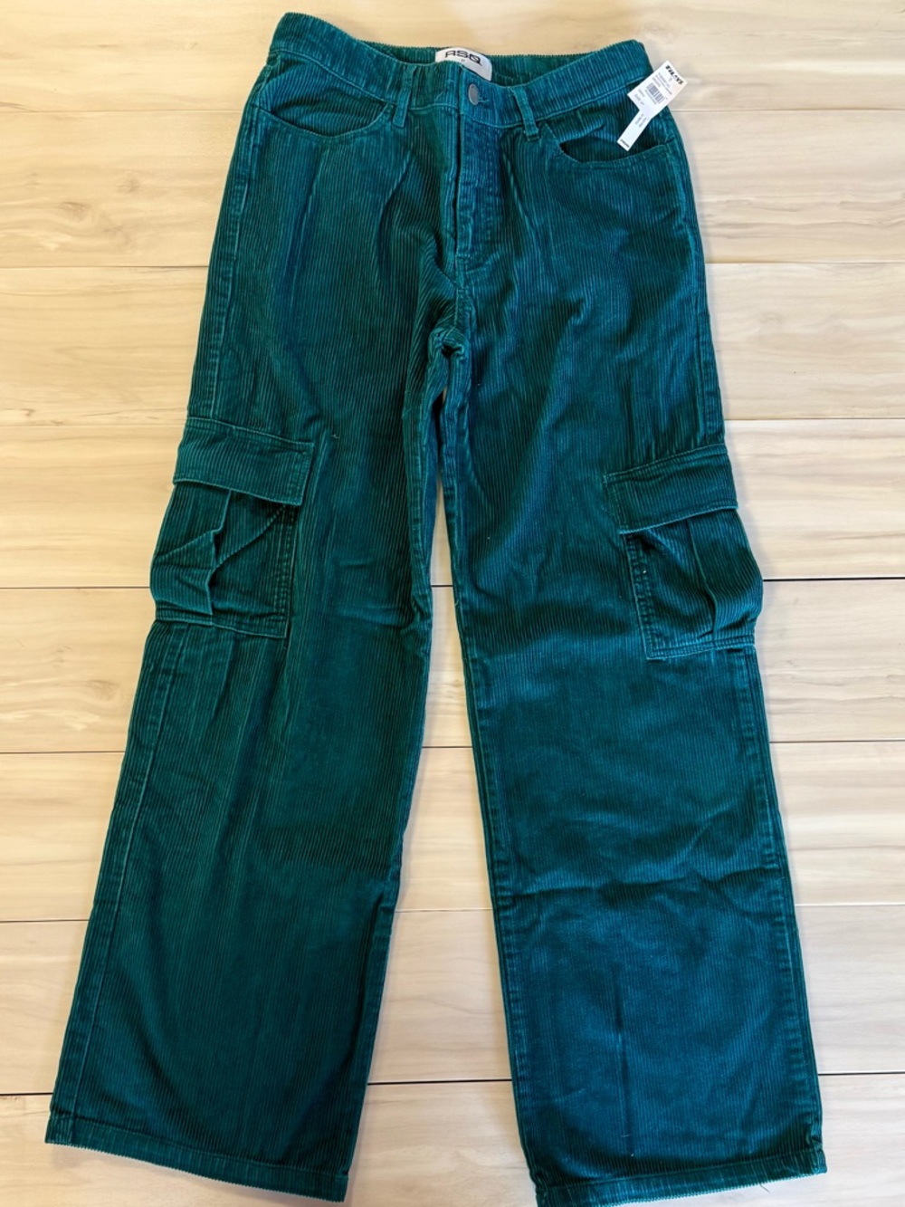 RSQ Teal Corduroy High-Waist Pants NWT